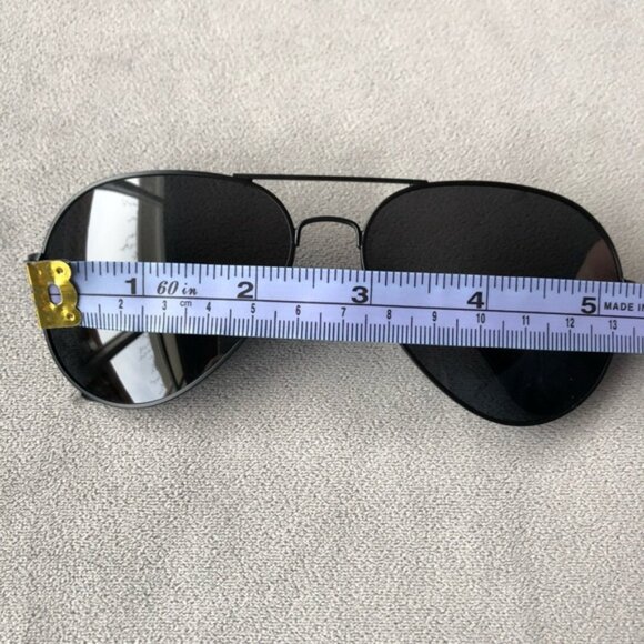 Aviator Sunglasses ~ Black Lenses Black Frames ~ Brand New - Picture 5 of 10